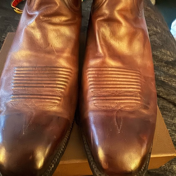 Men's Lucchese Cowboy Boots. Handmade. 
Size 12 Black Cherry Just Classics - Picture 6 of 10